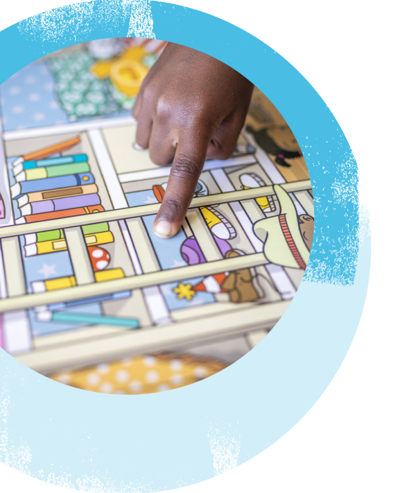 Blue circle and game